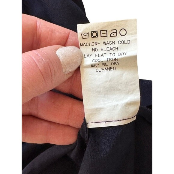 ABS By Allen Schwartz Navy Blue Faux wrap Mini dress NWT Size small*flaw* - Picture 8 of 13